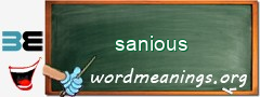 WordMeaning blackboard for sanious